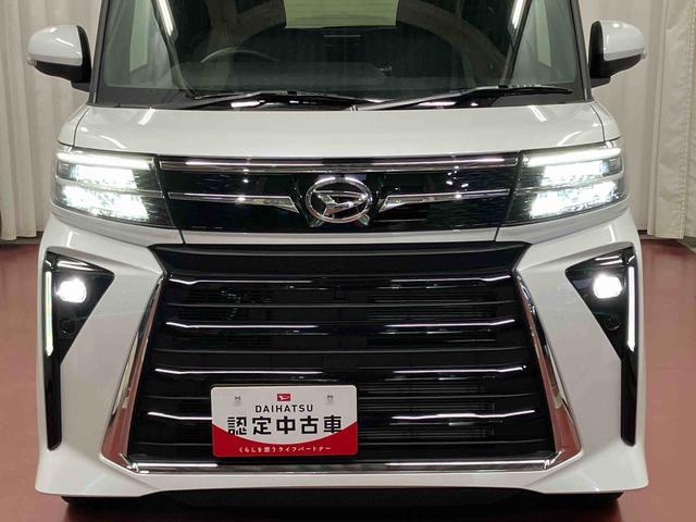 タントカスタムＲＳ元展示車　ターボ　ディスプレイオーディオ　バックカメラ　両側電動スライドドア　衝突被害軽減システム　アイドリングストップ　ブルートゥース　シートヒーター　　禁煙　ＬＥＤヘッドランプ　１オーナー　ＴＶ（長崎県）の中古車