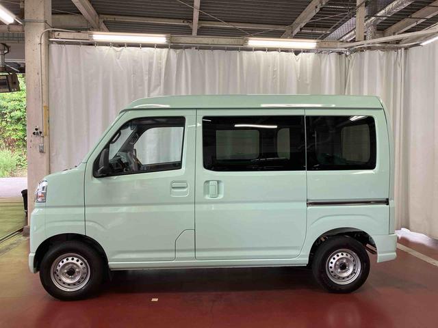 ハイゼットカーゴＤＸ届出済未使用車　元展示車　禁煙　衝突安全ボディ　キーレスキー　両側スライドドア　アイドリングストップ　オートマチックハイビーム　ＥＳＣ　オートライト　記録簿　レーンアシスト　両席エアバッグ　１オーナー（長崎県）の中古車