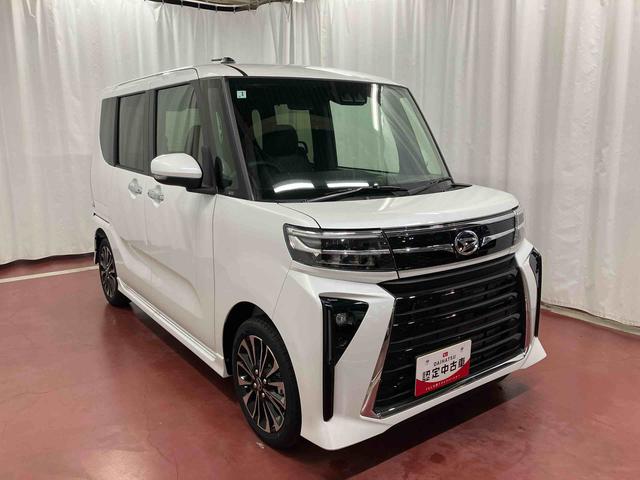 タントカスタムＲＳ届出済未使用車　元展示車　ターボ　ディスプレイオーディオ　バックカメラ　両側電動スライドドア　衝突被害軽減システム　アイドリングストップ　ブルートゥース　シートヒーター　禁煙　ＬＥＤヘッドランプ（長崎県）の中古車
