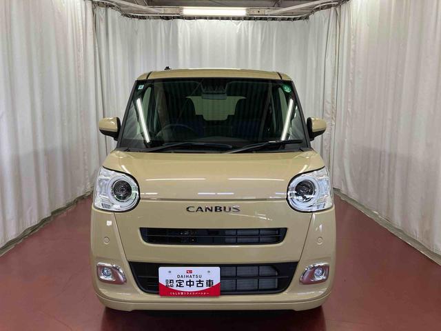 ムーヴキャンバスセオリーＧ届出済未使用車　元展示車　アイドリングストップ　禁煙　衝突被害軽減システム　シートヒーター　両側電動スライドドア　オートライト　ＬＥＤヘッドランプ　イモビライザー　衝突安全ボディ　スマートキー（長崎県）の中古車