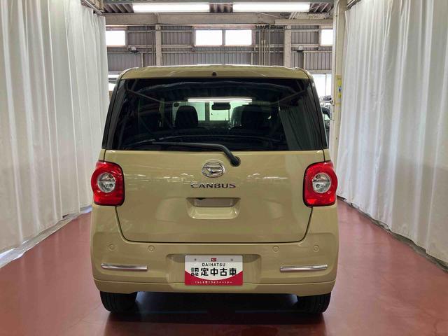 ムーヴキャンバスセオリーＧ届出済未使用車　元展示車　アイドリングストップ　禁煙　衝突被害軽減システム　シートヒーター　両側電動スライドドア　オートライト　ＬＥＤヘッドランプ　イモビライザー　衝突安全ボディ　スマートキー（長崎県）の中古車