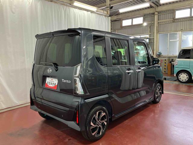 タントカスタムＸ届出済未使用車　元展示車　衝突被害軽減システム　車線逸脱防止　アイドリングストップ　禁煙　盗難警報装置　ＬＥＤヘッドランプ　１オーナー　シートヒーター　オートライト　電動格納ミラー　スマートキー（長崎県）の中古車