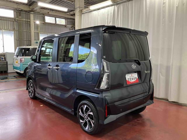 タントカスタムＸ届出済未使用車　元展示車　衝突被害軽減システム　車線逸脱防止　アイドリングストップ　禁煙　盗難警報装置　ＬＥＤヘッドランプ　１オーナー　シートヒーター　オートライト　電動格納ミラー　スマートキー（長崎県）の中古車