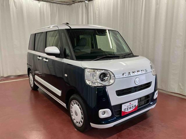 ムーヴキャンバスストライプスＧ１オーナー　元試乗車　衝突被害軽減システム　両側電動スライドドア　アイドリングストップ　スマートキー　プッシュスタート　シートヒーター　ＬＥＤヘッドランプ　オートマチックハイビーム　オートライト（長崎県）の中古車