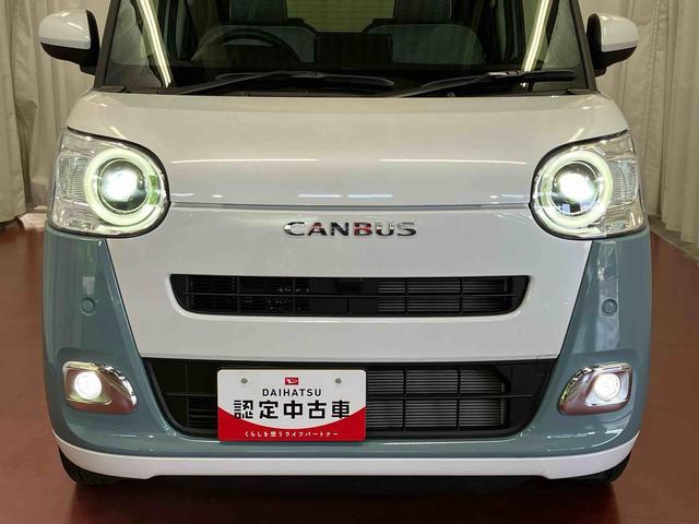 ムーヴキャンバスストライプスG届出済未使用車 元展示車 衝突被害軽減システム LEDヘッドランプ シートヒーター 両側電動スライドドア アイドルストップ 禁煙 ベンチシート オートライト オートマチックハイビーム 衝突安全ボディ(長崎県)の中古車