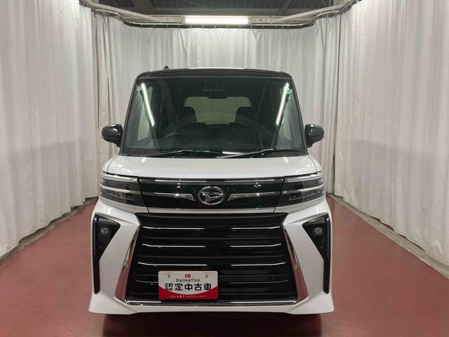 タントカスタムＸ届出済未使用車　元展示車　衝突被害軽減システム　車線逸脱防止　アイドリングストップ　禁煙　ＬＥＤヘッドランプ　オートライト　シートヒーター　両側電動スライドドア　スマートキー　プッシュスタート（長崎県）の中古車
