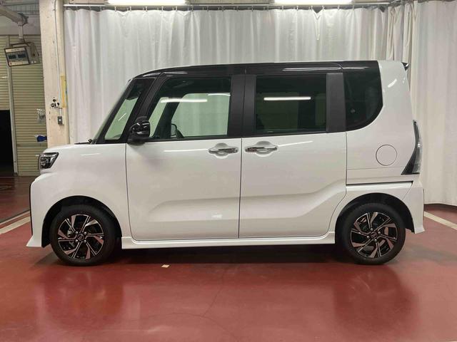 タントカスタムＸ届出済未使用車　元展示車　衝突被害軽減システム　車線逸脱防止　アイドリングストップ　禁煙　ＬＥＤヘッドランプ　オートライト　シートヒーター　両側電動スライドドア　スマートキー　プッシュスタート（長崎県）の中古車