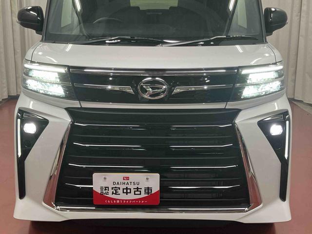 タントカスタムＸ届出済未使用車　元展示車　衝突被害軽減システム　車線逸脱防止　アイドリングストップ　禁煙　ＬＥＤヘッドランプ　オートライト　シートヒーター　両側電動スライドドア　スマートキー　プッシュスタート（長崎県）の中古車