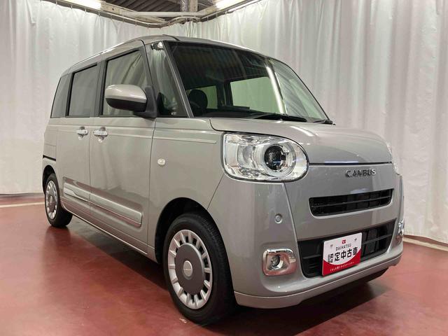 ムーヴキャンバスセオリーＧ元試乗車　ディスプレイオーディオ　ブルートゥース　バックカメラ　衝突被害軽減システム　ＬＥＤヘッドランプ　オートライト　シートヒーター　両側電動スライドドア　ベンチシート　スマートキー　衝突安全ボディ（長崎県）の中古車