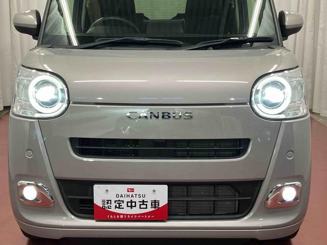 ムーヴキャンバスセオリーＧ元試乗車　ディスプレイオーディオ　ブルートゥース　バックカメラ　衝突被害軽減システム　ＬＥＤヘッドランプ　オートライト　シートヒーター　両側電動スライドドア　ベンチシート　スマートキー　衝突安全ボディ（長崎県）の中古車