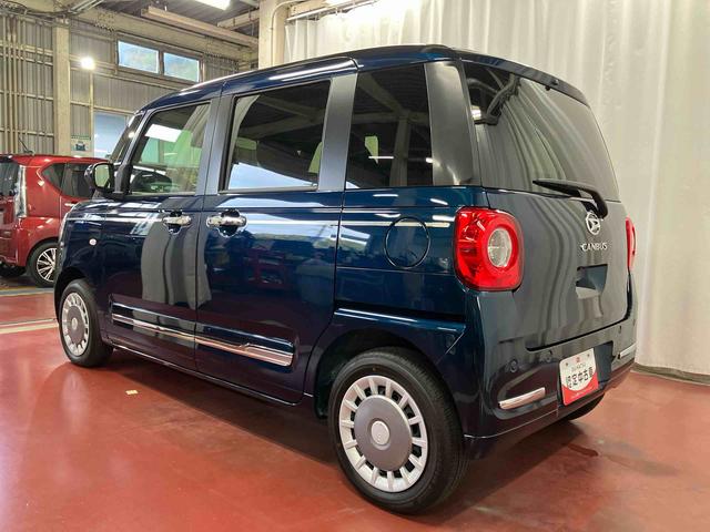 ムーヴキャンバスセオリーＧ届出済未使用車　元展示車　アイドリングストップ　衝突被害軽減システム　電動格納ミラー　ＬＥＤヘッドランプ　シートヒーター　両側電動スライドドア　オートライト　ベンチシート　衝突安全ボディ　１オーナー（長崎県）の中古車