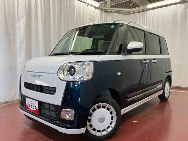 ムーヴキャンバスストライプスＧ元展示車　１オーナー　衝突被害軽減システム　両側電動スライドドア　シートヒーター　禁煙　スマートキー　プッシュスタート　ＬＥＤヘッドランプ　オートライト　オートマチックハイビーム　車線逸脱警報（長崎県）の中古車