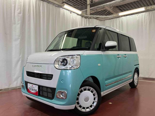 ムーヴキャンバスストライプスＧ届出済未使用車　元展示車　衝突被害軽減システム　車線逸脱警報　衝突安全ボディ　禁煙　スマートキー　プッシュスタート　シートヒーター　ベンチシート　ＬＥＤヘッドランプ　両側電動スライドドア（長崎県）の中古車