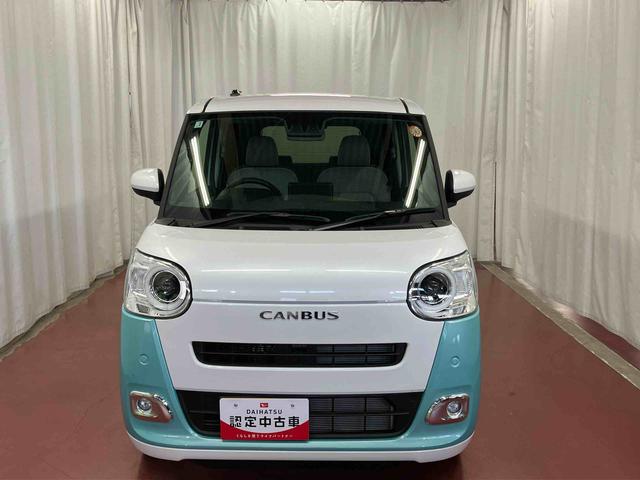 ムーヴキャンバスストライプスＧ届出済未使用車　元展示車　衝突被害軽減システム　車線逸脱警報　衝突安全ボディ　禁煙　スマートキー　プッシュスタート　シートヒーター　ベンチシート　ＬＥＤヘッドランプ　両側電動スライドドア（長崎県）の中古車