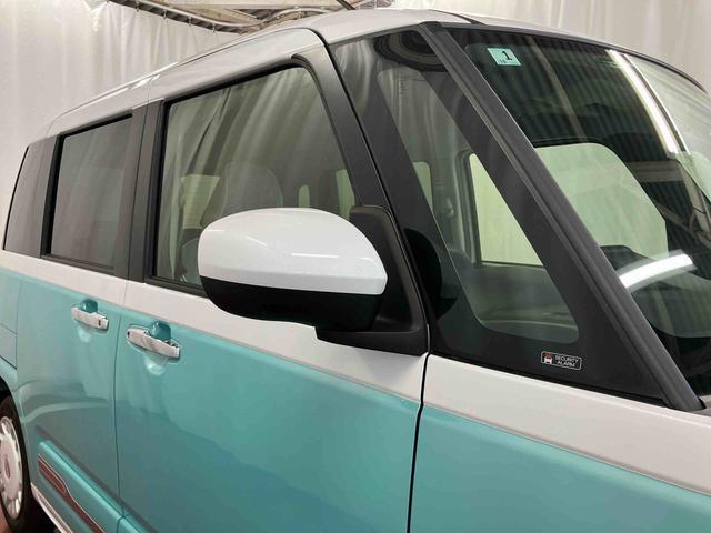 ムーヴキャンバスストライプスＧ届出済未使用車　元展示車　衝突被害軽減システム　車線逸脱警報　衝突安全ボディ　禁煙　スマートキー　プッシュスタート　シートヒーター　ベンチシート　ＬＥＤヘッドランプ　両側電動スライドドア（長崎県）の中古車