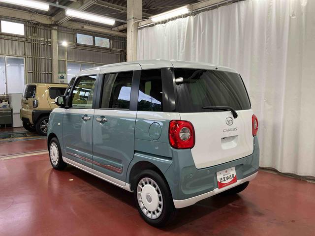 ムーヴキャンバスストライプスG届出済未使用車 元展示車 禁煙 衝突被害軽減システム スマートキー プッシュスタート シートヒーター LEDヘッドランプ オートマチックハイビーム オートライト ベンチシート 衝突安全ボディ(長崎県)の中古車