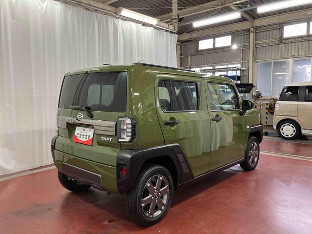 タフトG ダーククロムベンチャー元試乗車 衝突被害軽減システム レーンキープアシスト ガラスルーフ シートヒーター アイドリングストップ LEDヘッドランプ オートマチックハイビーム 電動格納ミラー スマートキー 衝突安全ボディ(長崎県)の中古車