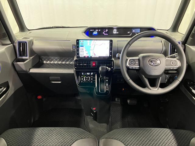 タントカスタムＲＳセレクション下取車　ターボ　ナビ　パノラマモニター　ドライブレコーダー　衝突被害軽減システム　レーンキープアシスト　ＥＴＣ　アダプティブクルーズコントロール　シートヒーター　両側電動スライドドア（長崎県）の中古車