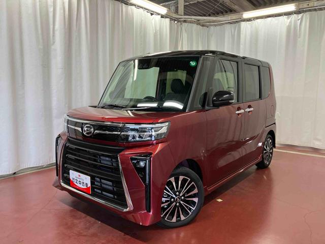 タントカスタムRS元試乗車 ターボ 両側電動スライドドア レーンキープアシスト アイドリングストップ 電動格納ミラー シートヒーター オートマチックハイビーム LEDヘッドランプ 1オーナー オートライト スマートキー(長崎県)の中古車