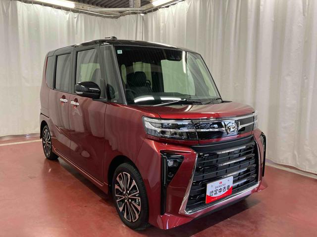 タントカスタムRS元試乗車 ターボ 両側電動スライドドア レーンキープアシスト アイドリングストップ 電動格納ミラー シートヒーター オートマチックハイビーム LEDヘッドランプ 1オーナー オートライト スマートキー(長崎県)の中古車