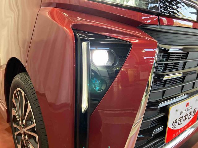 タントカスタムRS元試乗車 ターボ 両側電動スライドドア レーンキープアシスト アイドリングストップ 電動格納ミラー シートヒーター オートマチックハイビーム LEDヘッドランプ 1オーナー オートライト スマートキー(長崎県)の中古車