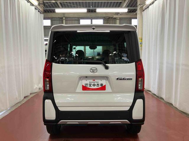 タントファンクロスターボ元試乗車　ターボ　電動格納ミラー　ＬＥＤヘッドランプ　シートヒーター　衝突被害軽減システム　スマートキー　アイドリングストップ　車線逸脱警報　１オーナー　オートライト　オートマチックハイビーム（長崎県）の中古車