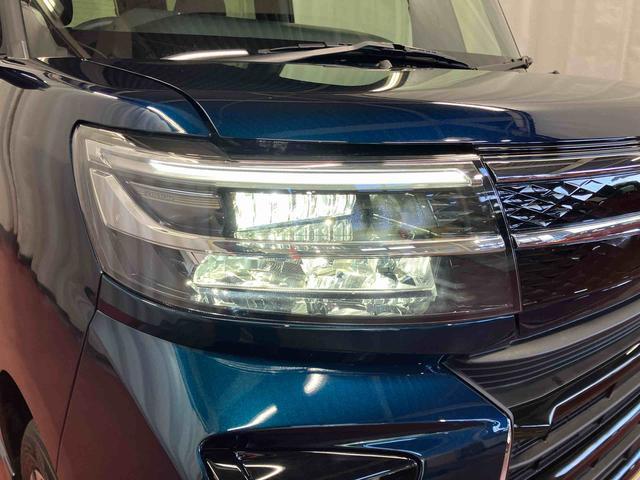 タントカスタムX元試乗車 衝突被害軽減システム 車線逸脱防止 アイドリングストップ LEDヘッドランプ オートライト シートヒーター 両側電動スライドドア スマートキー プッシュスタート オートマチックハイビーム(長崎県)の中古車