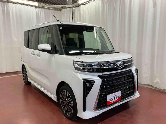 タントカスタムＲＳ元試乗車　ターボ　両側電動スライドドア　レーンキープアシスト　アイドリングストップ　電動格納ミラー　シートヒーター　オートマチックハイビーム　ＬＥＤヘッドランプ　１オーナー　オートライト　スマートキー（長崎県）の中古車