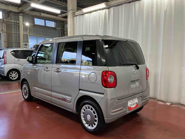 ムーヴキャンバスセオリーＧ　ｅｃｏ　ＩＤＬＥ非装着車届出済未使用車　元展示車　衝突被害軽減システム　電動格納ミラー　ＬＥＤヘッドランプ　シートヒーター　両側電動スライドドア　禁煙　オートライト　ベンチシート　１オーナー　車線逸脱警報　スマートキー（長崎県）の中古車