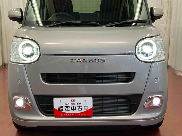 ムーヴキャンバスセオリーＧ　ｅｃｏ　ＩＤＬＥ非装着車届出済未使用車　元展示車　衝突被害軽減システム　電動格納ミラー　ＬＥＤヘッドランプ　シートヒーター　両側電動スライドドア　禁煙　オートライト　ベンチシート　１オーナー　車線逸脱警報　スマートキー（長崎県）の中古車