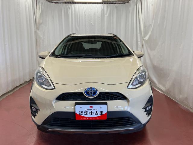 アクアクロスオーバー下取車　ナビ　バックカメラ　ドラレコ　ＥＴＣ　衝突被害軽減システム　横滑り防止装置　レーンキープアシスト　ＬＥＤヘッドランプ　スマートキー　プッシュスタート　純正アルミホイール　フルセグＴＶ（長崎県）の中古車