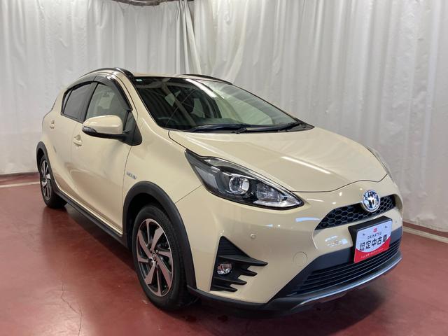 アクアクロスオーバー下取車　ナビ　バックカメラ　ドラレコ　ＥＴＣ　衝突被害軽減システム　横滑り防止装置　レーンキープアシスト　ＬＥＤヘッドランプ　スマートキー　プッシュスタート　純正アルミホイール　フルセグＴＶ（長崎県）の中古車