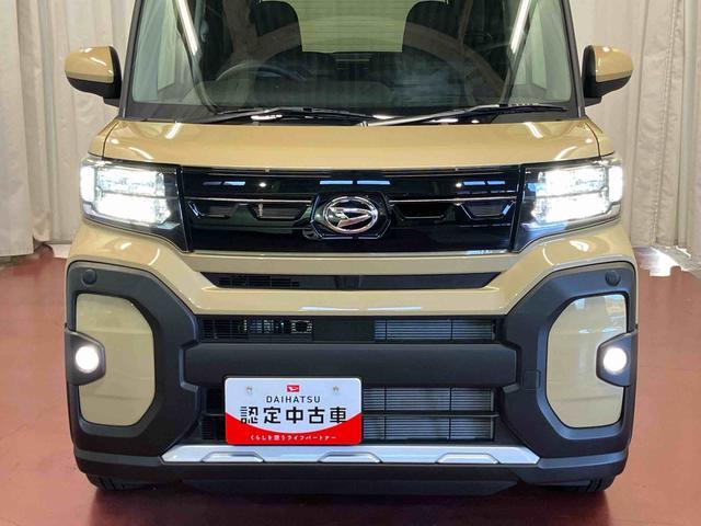 タントファンクロスターボ届出済未使用車　元展示車　ターボ　電動格納ミラー　ＬＥＤヘッドランプ　シートヒーター　衝突被害軽減システム　スマートキー　禁煙　アイドリングストップ　１オーナー　オートライト　オートマチックハイビーム（長崎県）の中古車