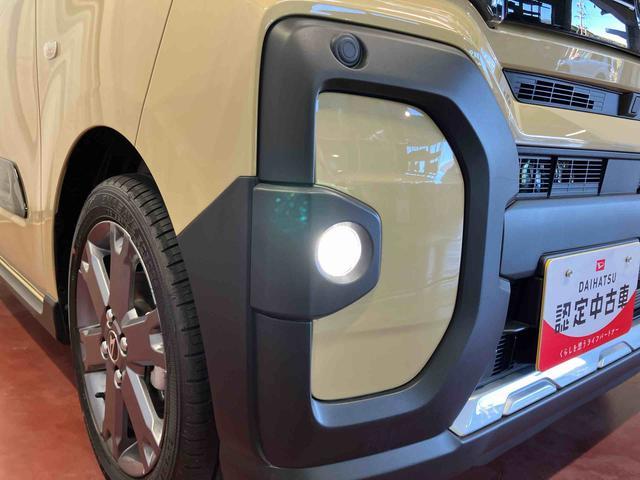 タントファンクロスターボ届出済未使用車　元展示車　ターボ　電動格納ミラー　ＬＥＤヘッドランプ　シートヒーター　衝突被害軽減システム　スマートキー　禁煙　アイドリングストップ　１オーナー　オートライト　オートマチックハイビーム（長崎県）の中古車