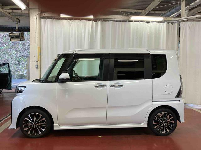 タントカスタムＲＳターボ　ディスプレイオーディオ　衝突被害軽減システム　アイドリングストップ　両側電動スライドドア　ブルートゥース　車線逸脱防止　シートヒーター　ＥＴＣ　スマートキー　衝突安全ボディ　ＬＥＤヘッドランプ（長崎県）の中古車