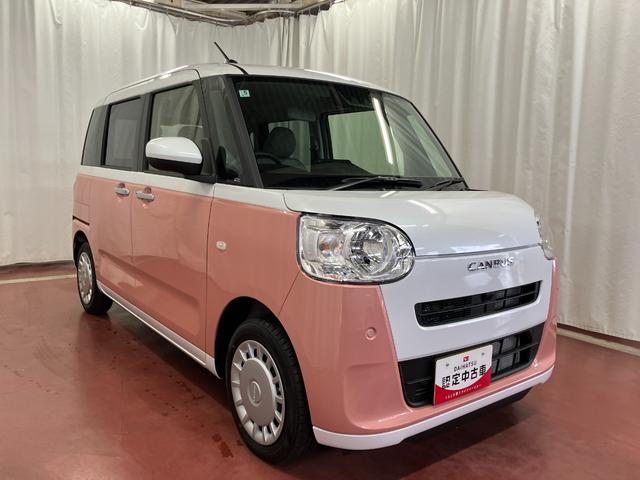 ムーヴキャンバスストライプスＸ届出済未使用車　元展示車　禁煙車　衝突被害軽減システム　盗難防止システム　横滑り防止装置　両側電動スライドドア　ＵＳＢチャージャー　スマートキー　プッシュスタート　アイドリングストップ（長崎県）の中古車