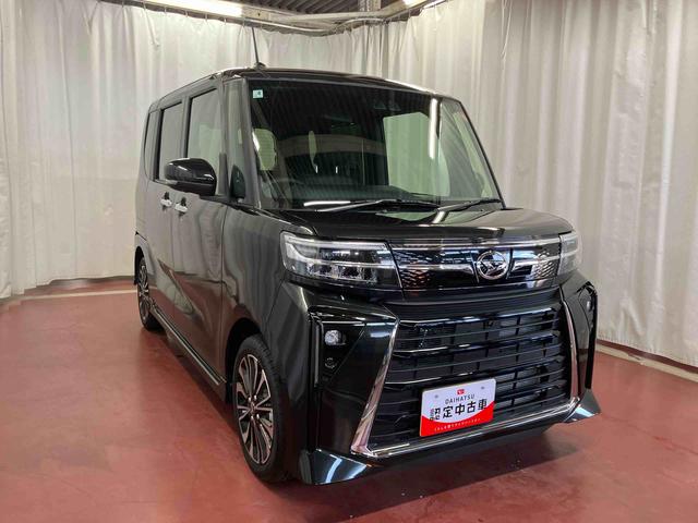 タントカスタムＲＳ届出済未使用車　元展示車　ターボ　１オーナー　衝突被害軽減システム　両側電動スライドドア　車線逸脱防止　シートヒーター　スマートキー　ＬＥＤヘッドランプ　オートマチックハイビーム　オートライト（長崎県）の中古車