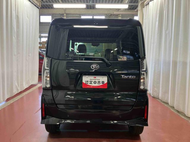 タントカスタムＲＳ届出済未使用車　元展示車　ターボ　１オーナー　衝突被害軽減システム　両側電動スライドドア　車線逸脱防止　シートヒーター　スマートキー　ＬＥＤヘッドランプ　オートマチックハイビーム　オートライト（長崎県）の中古車