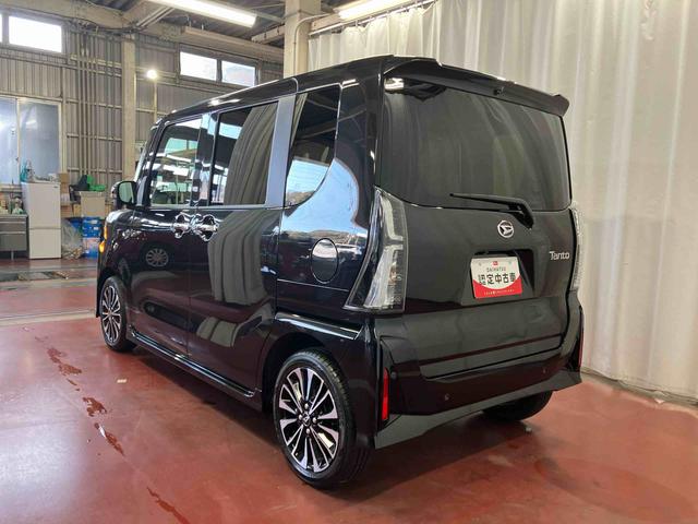 タントカスタムＲＳ届出済未使用車　元展示車　ターボ　１オーナー　衝突被害軽減システム　両側電動スライドドア　車線逸脱防止　シートヒーター　スマートキー　ＬＥＤヘッドランプ　オートマチックハイビーム　オートライト（長崎県）の中古車