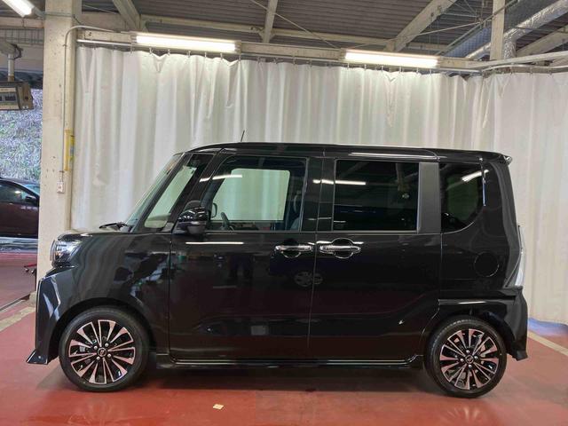 タントカスタムＲＳ届出済未使用車　元展示車　ターボ　１オーナー　衝突被害軽減システム　両側電動スライドドア　車線逸脱防止　シートヒーター　スマートキー　ＬＥＤヘッドランプ　オートマチックハイビーム　オートライト（長崎県）の中古車