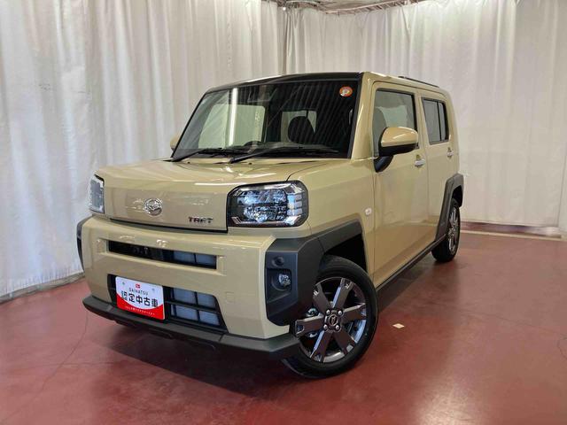 タフトＧターボ届出済未使用車　元展示車　ターボ　１オーナー　禁煙　レーンキープアシスト　盗難防止装置　スマートキー　アイドリングストップ　ＬＥＤヘッドランプ　電動格納ミラー　オートライト　オートマチックハイビーム（長崎県）の中古車