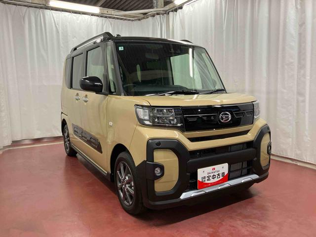 タントファンクロス届出済未使用車　元展示車　１オーナー　前後誤発進抑制　アイドリングストップ　オートライト　オートマチックハイビーム　レーンキープアシスト　ＬＥＤヘッドランプ　電動格納ミラー　禁煙車　シートヒーター（長崎県）の中古車