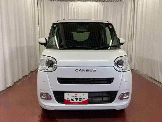 ムーヴキャンバスセオリーＧ届出済未使用車　元展示車　誤発進抑制機能　アイドリングストップ　レーンキープアシスト　電動格納ミラー　禁煙　盗難防止システム　シートヒーター　１オーナー　スマートキー　ＬＥＤヘッドランプ　オートライト（長崎県）の中古車