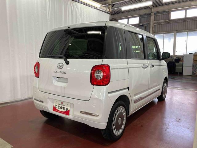 ムーヴキャンバスセオリーＧ届出済未使用車　元展示車　誤発進抑制機能　アイドリングストップ　レーンキープアシスト　電動格納ミラー　禁煙　盗難防止システム　シートヒーター　１オーナー　スマートキー　ＬＥＤヘッドランプ　オートライト（長崎県）の中古車