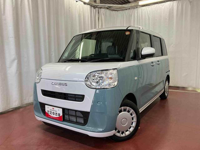 ムーヴキャンバスストライプスＸ届出済未使用車　元展示車　禁煙　アイドリングストップ　衝突被害軽減システム　電動格納ミラー　レーンキープアシスト　１オーナー　スマートキー　両側電動スライドドア　イモビライザー　ベンチシート（長崎県）の中古車