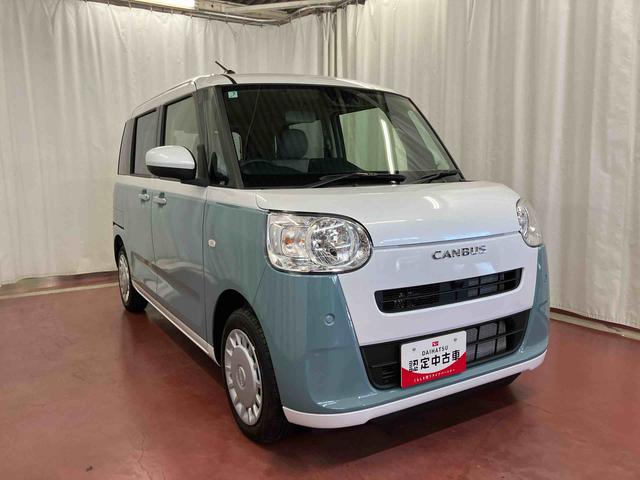 ムーヴキャンバスストライプスＸ届出済未使用車　元展示車　禁煙　アイドリングストップ　衝突被害軽減システム　電動格納ミラー　レーンキープアシスト　１オーナー　スマートキー　両側電動スライドドア　イモビライザー　ベンチシート（長崎県）の中古車