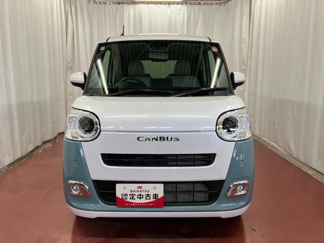 ムーヴキャンバスストライプスG届出済未使用車 元展示車 アイドリングストップ 禁煙 スマートキー プッシュスタート シートヒーター 1オーナー車 LEDヘッドランプ 車線逸脱警報 ベンチシート オートマチックハイビーム(長崎県)の中古車