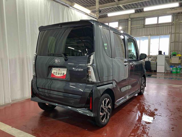 タントカスタムＸ元展示車　届出済未使用車　１オーナー　電格ミラー　禁煙　スマートキー　オートライト　点検記録簿　ＡＢＳ　　衝突被害軽減システム　オートマチックハイビーム　ＬＥＤヘッドランプ　両側電動スライドドア（長崎県）の中古車