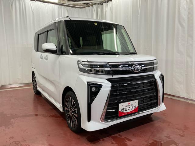 タントカスタムＲＳ下取車　ターボ　ナビ　パノラマモニター　衝突被害軽減システム　アイドリングストップ　車線逸脱防止　ｂｌｕｅｔｏｏｔｈ　ＵＳＢ　シートヒーター　メンテナンスノート　ＴＶ　安全ボディ　ＥＴＣ　ドラレコ（長崎県）の中古車