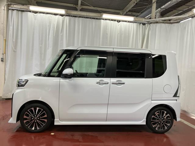 タントカスタムＲＳ下取車　ターボ　ナビ　パノラマモニター　衝突被害軽減システム　アイドリングストップ　車線逸脱防止　ｂｌｕｅｔｏｏｔｈ　ＵＳＢ　シートヒーター　メンテナンスノート　ＴＶ　安全ボディ　ＥＴＣ　ドラレコ（長崎県）の中古車